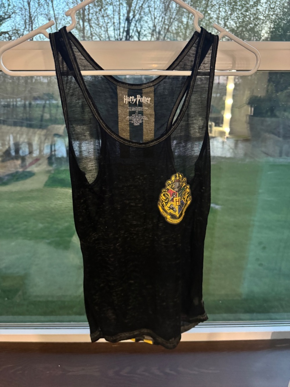 Warner Bros. Harry Potter Black and Dark Green Striped Tank